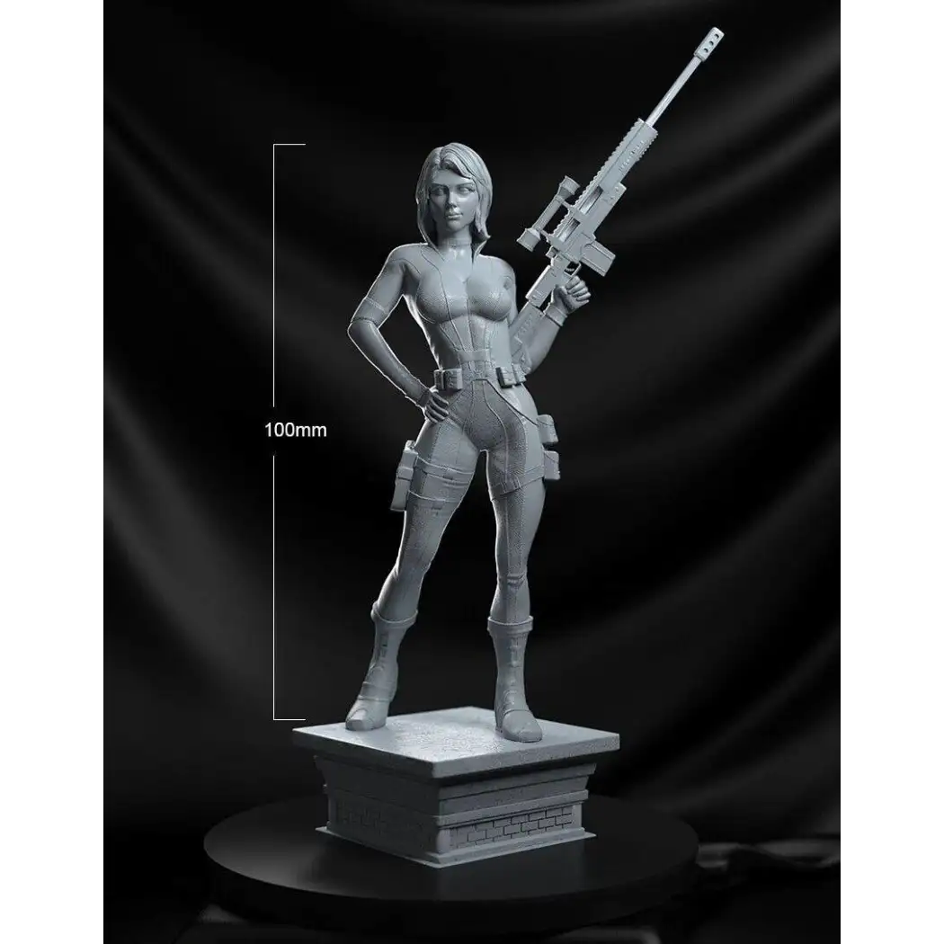 1/18 100mm 3D Print Superhero Model Kit Black Widow Beautiful Girl Unpainted - Model-Fan-Store