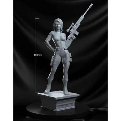 1/18 100mm 3D Print Superhero Model Kit Black Widow Beautiful Girl Unpainted - Model-Fan-Store