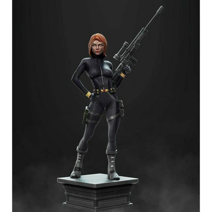 1/18 100mm 3D Print Superhero Model Kit Black Widow Beautiful Girl Unpainted - Model-Fan-Store