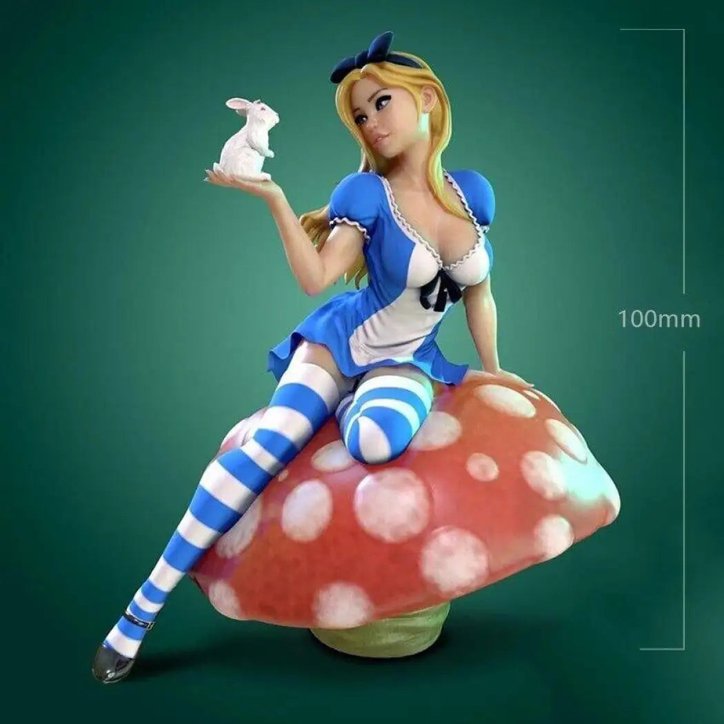1/18 100mm 3D Print Model Kit Beautiful Girl Alice in Wonderland Fantasy Unpainted - Model-Fan-Store