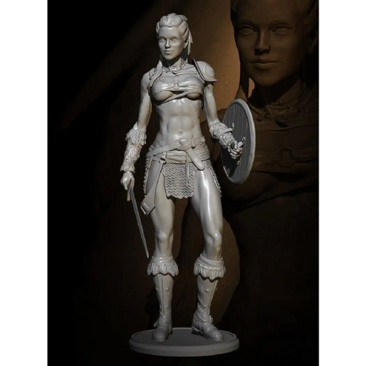 1/18 100mm 3D Print Model Kit Beautiful Girl Barbarian Nord Warrior Viking Unpainted - Model-Fan-Store