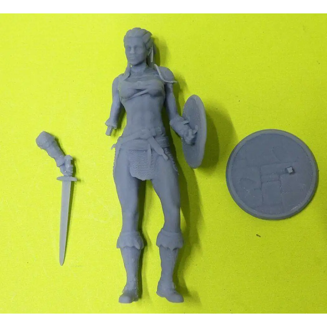 1/18 100mm 3D Print Model Kit Beautiful Girl Barbarian Nord Warrior Viking Unpainted - Model-Fan-Store