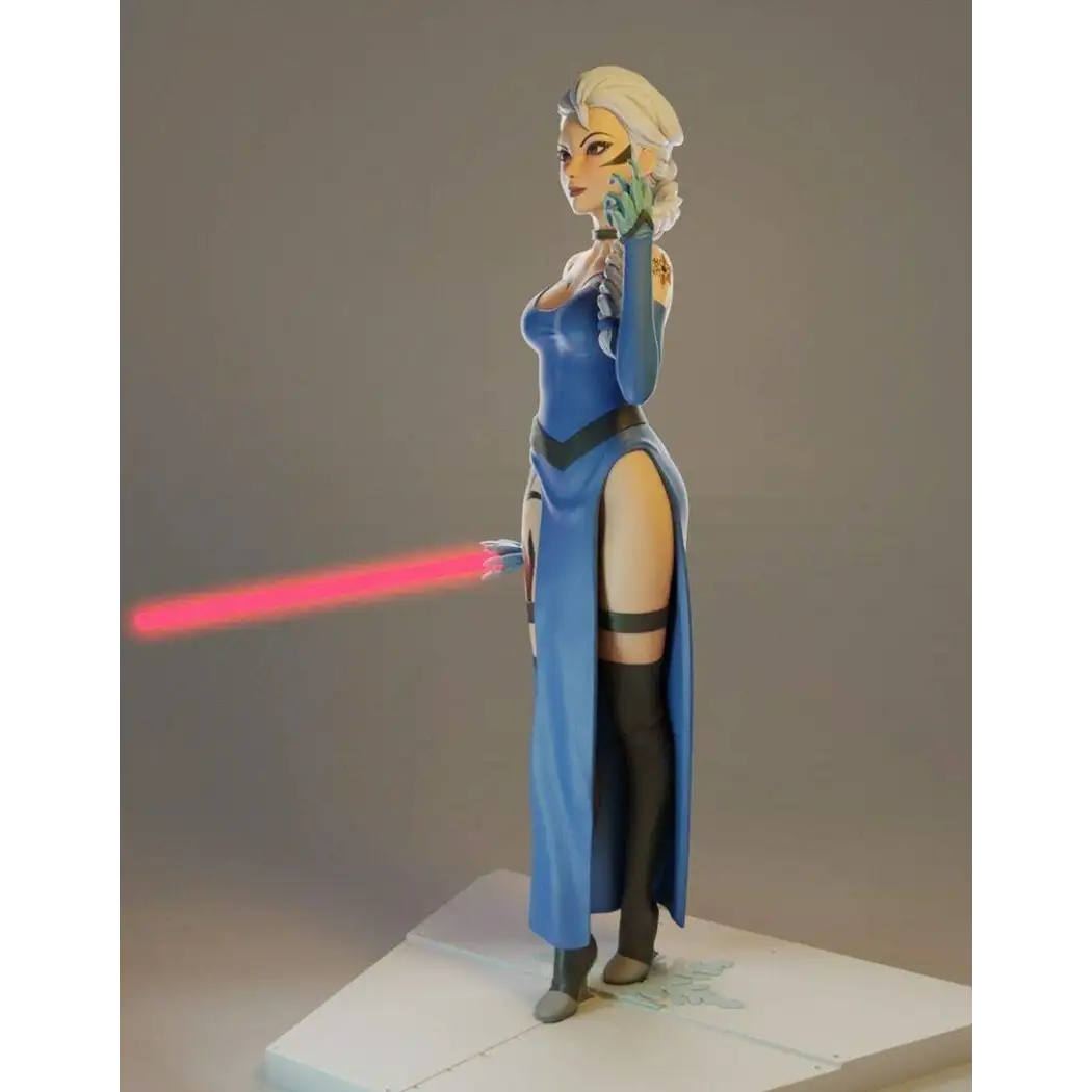 1/18 100mm 3D Print Model Kit Beautiful Girl Elsa Darth Fantasy Unpainted - Model-Fan-Store