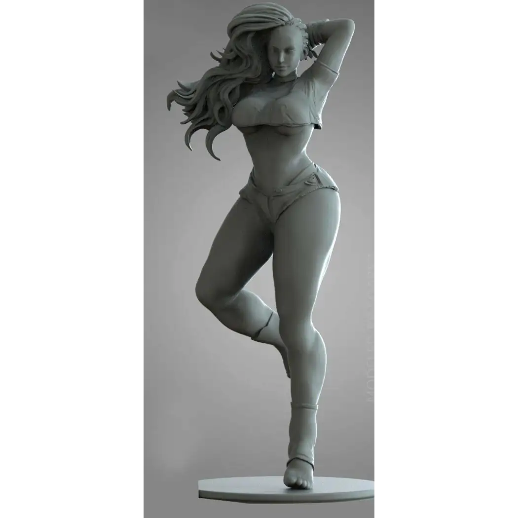 1/18 100mm 3D Print Model Kit Beautiful Girl Football Fan Neymar Unpainted - Model-Fan-Store