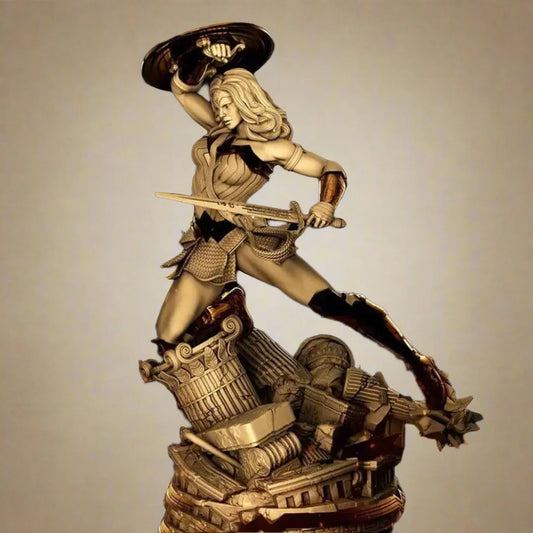 1/18 100mm 3D Print Model Kit Beautiful Girl Greek Goddess Athena Unpainted