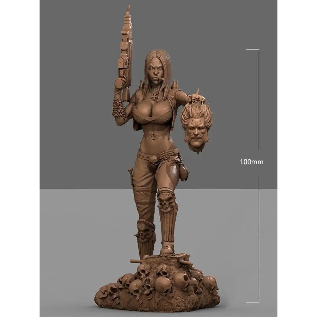 1/18 100mm 3D Print Model Kit Beautiful Girl Head Hunter Shooter Unpainted - Model-Fan-Store