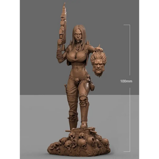 1/18 100mm 3D Print Model Kit Beautiful Girl Head Hunter Shooter Unpainted - Model-Fan-Store