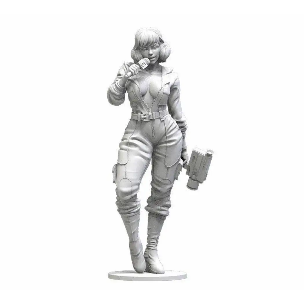 1/18 100mm 3D Print Model Kit Beautiful Girl Reporter Pressman Unpainted - Model-Fan-Store