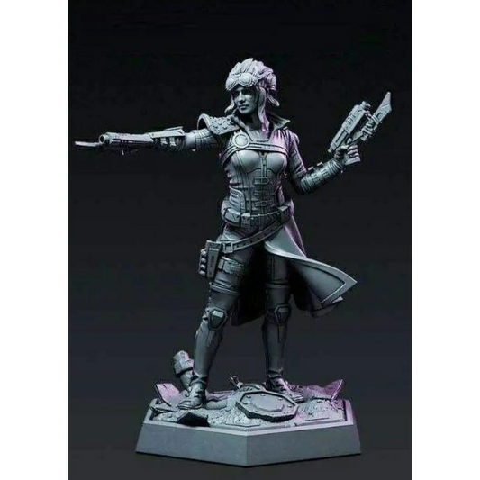 1/18 100mm 3D Print Model Kit Beautiful Girl Shooter Post-Apocalypse Unpainted - Model-Fan-Store