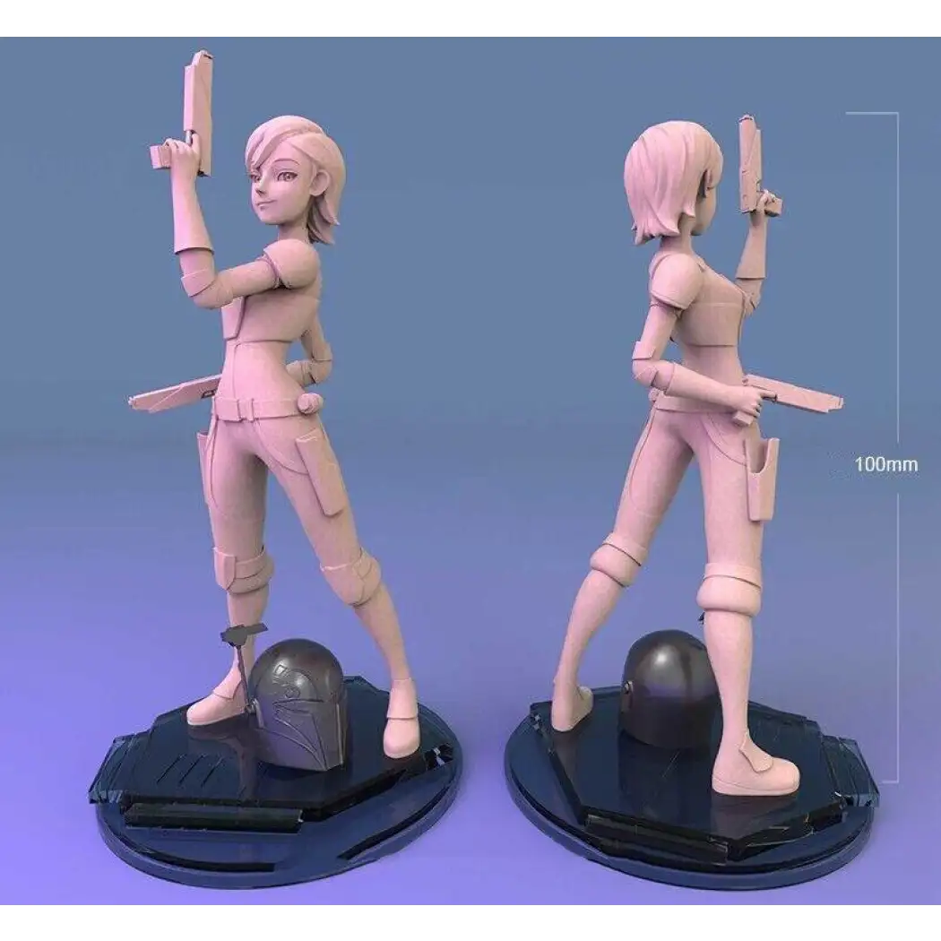 1/18 100mm 3D Print Model Kit Beautiful Girl Shooter Star Wars Unpainted - Model-Fan-Store