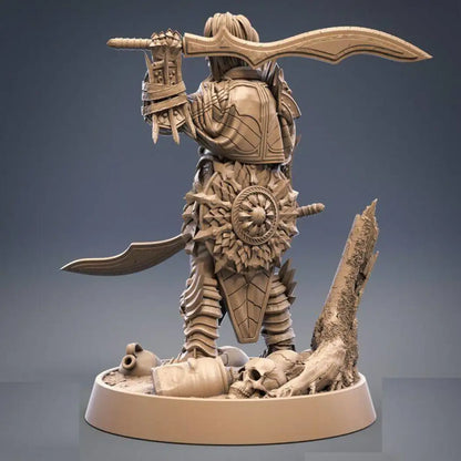 1/18 100mm 3D Print Model Kit Beautiful Girl Warrior Barbarian Unpainted - Model-Fan-Store