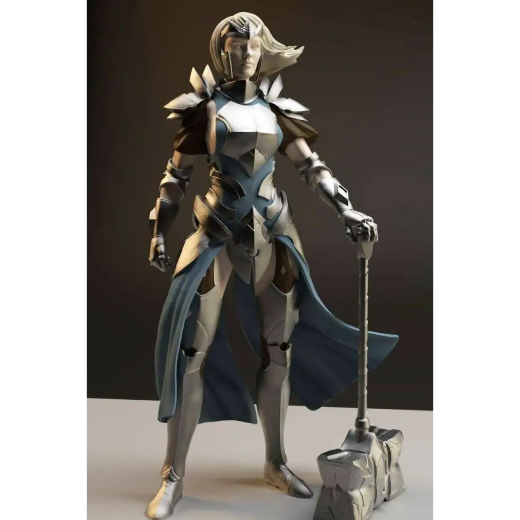 1/18 100mm 3D Print Model Kit Beautiful Girl Warrior Knight Unpainted - Model-Fan-Store