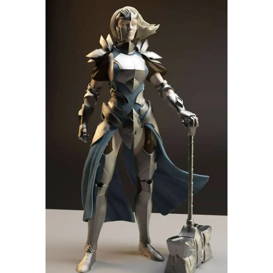 1/18 100mm 3D Print Model Kit Beautiful Girl Warrior Knight Unpainted - Model-Fan-Store