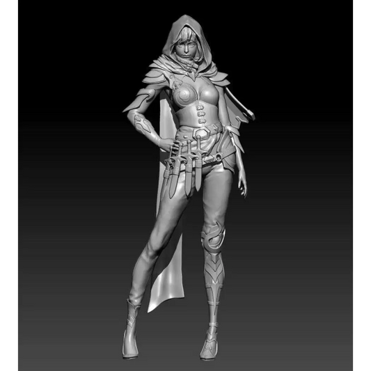 1/18 100mm 3D Print Model Kit Beautiful Girl Warrior Robber Fantasy Unpainted - Model-Fan-Store