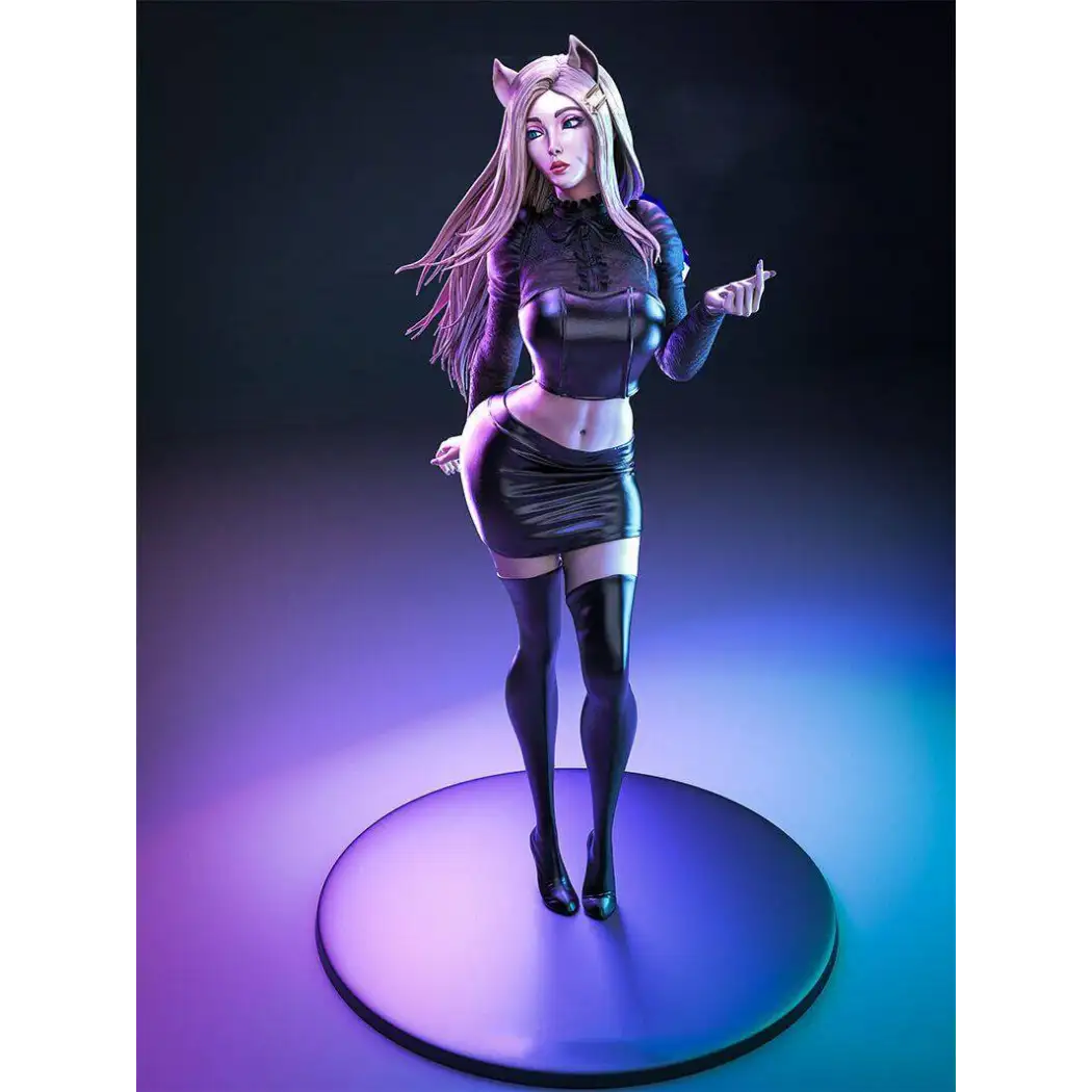 1/18 100mm 3D Print Model Kit Beautiful Girl Woman Catwoman Unpainted - Model-Fan-Store