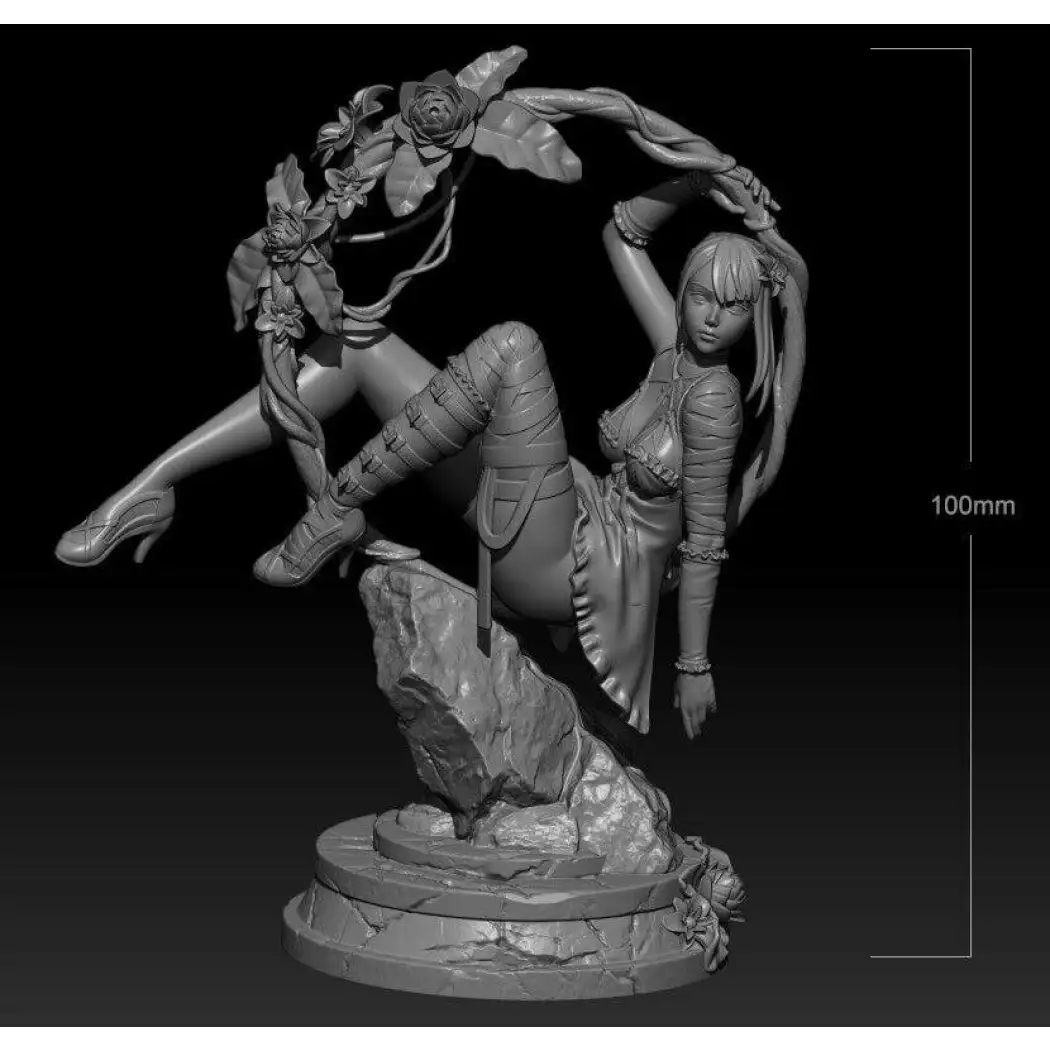 1/18 100mm 3D Print Model Kit Beautiful Girl Woman Forest Warrior Unpainted - Model-Fan-Store