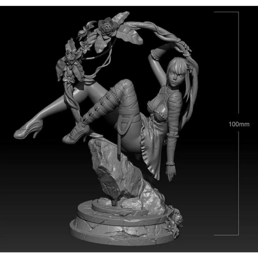 1/18 100mm 3D Print Model Kit Beautiful Girl Woman Forest Warrior Unpainted - Model-Fan-Store