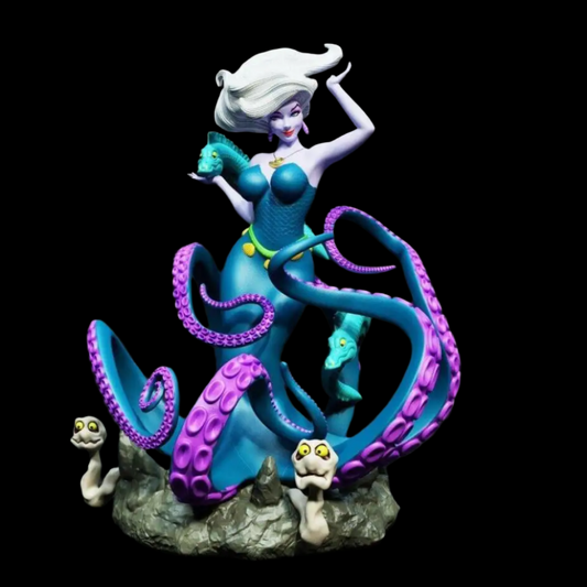 1/18 100mm 3D Print Model Kit Beautiful Girl Woman Octopus Unpainted