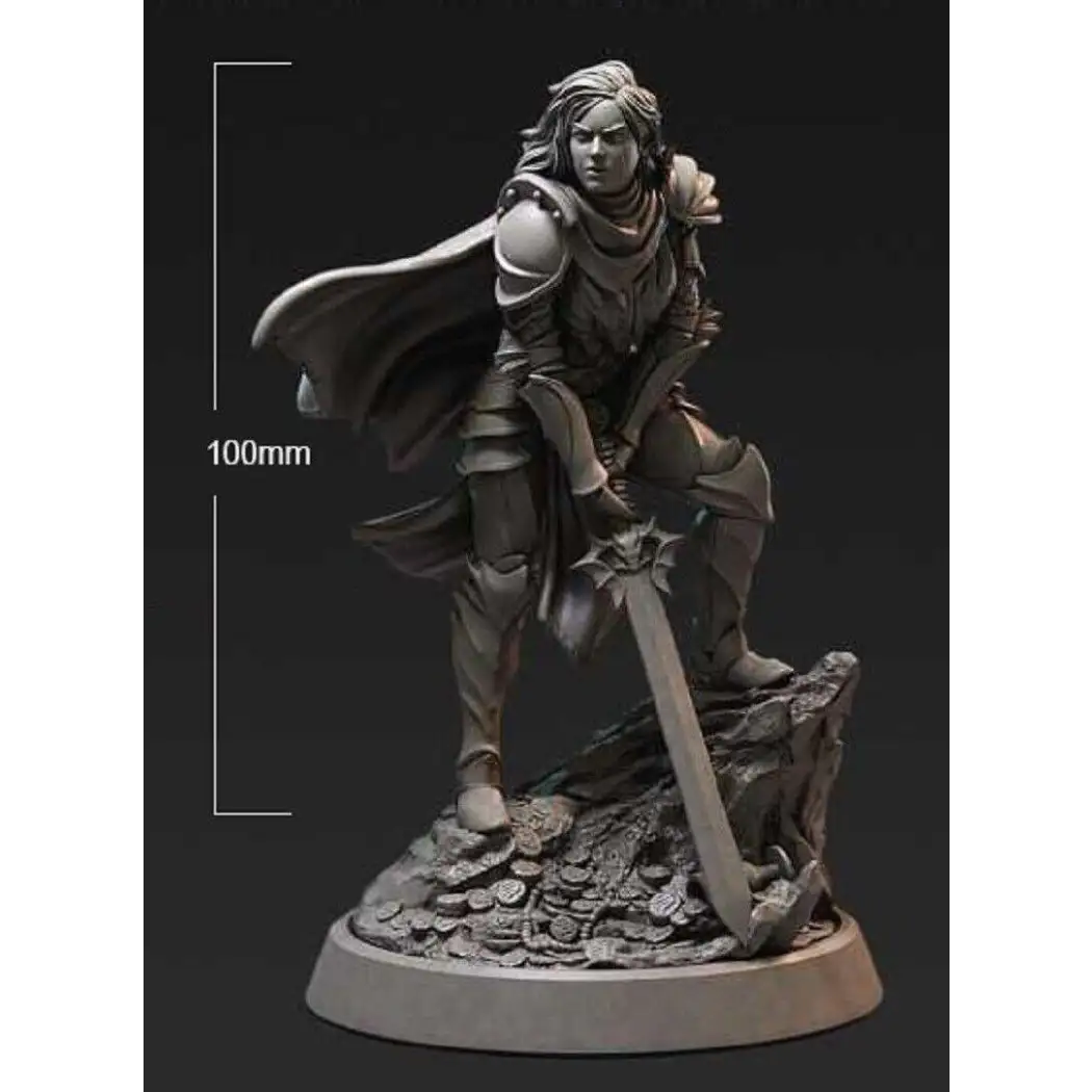 1/18 100mm 3D Print Model Kit Beautiful Girl Woman Warrior Knight Unpainted - Model-Fan-Store