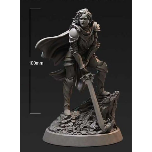 1/18 100mm 3D Print Model Kit Beautiful Girl Woman Warrior Knight Unpainted - Model-Fan-Store