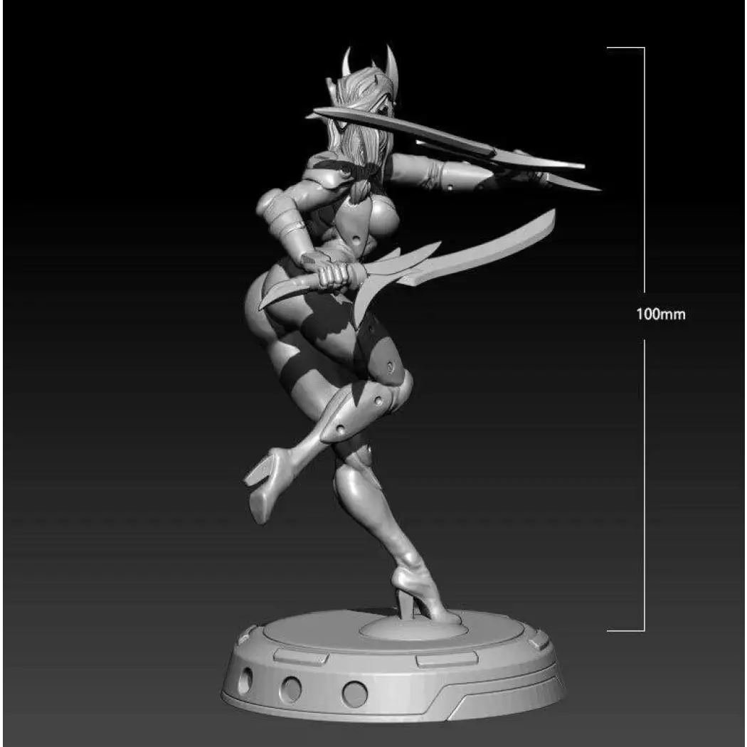 1/18 100mm 3D Print Model Kit Elf Girl Warrior Warcraft Unpainted - Model-Fan-Store