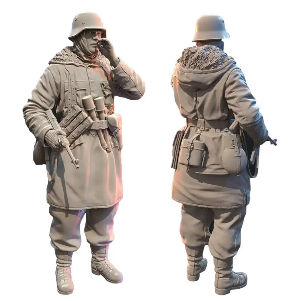 1/18 100mm 3D Print Model Kit German Soldier Infantry WW2 Unpainted - Model-Fan-Store