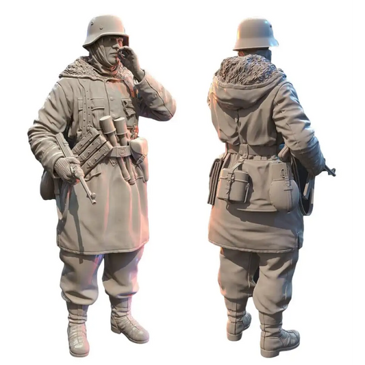 1/18 100mm 3D Print Model Kit German Soldier Infantry WW2 Unpainted - Model-Fan-Store