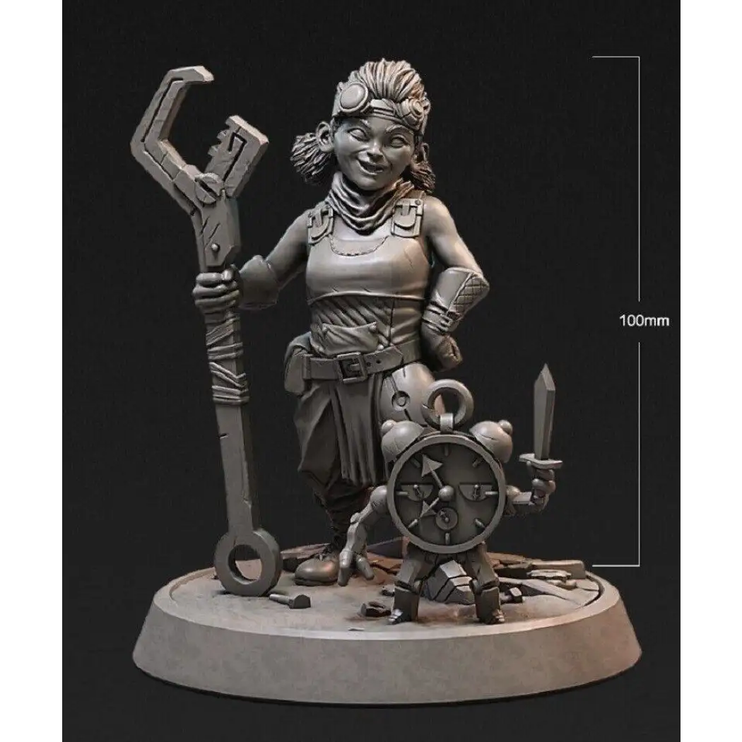 1/18 100mm 3D Print Model Kit Girl Little Watchmaker Engineer Unpainted - Model-Fan-Store