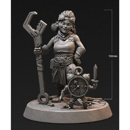 1/18 100mm 3D Print Model Kit Girl Little Watchmaker Engineer Unpainted - Model-Fan-Store