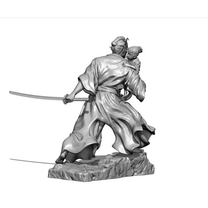 1/18 100mm 3D Print Model Kit Japanese Samurai and Baby Unpainted - Model-Fan-Store