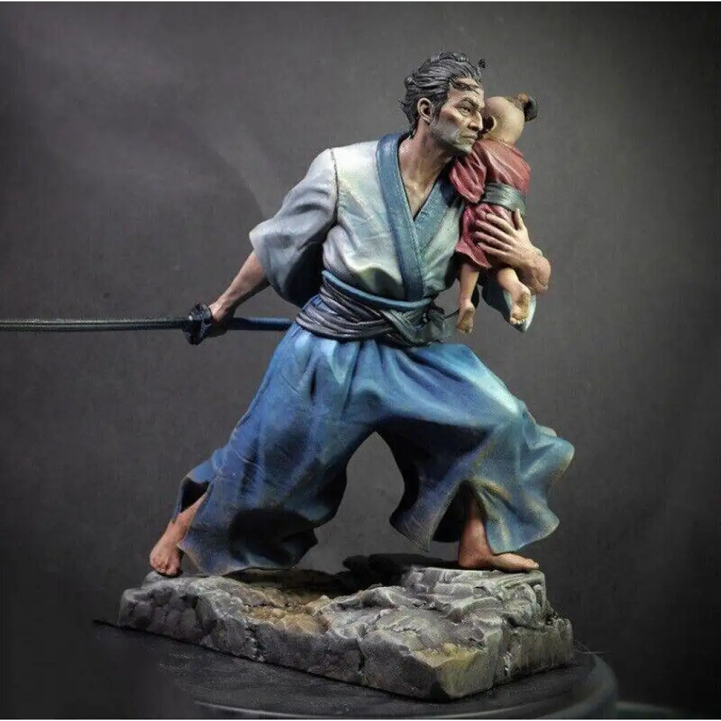 1/18 100mm 3D Print Model Kit Japanese Samurai and Baby Unpainted - Model-Fan-Store