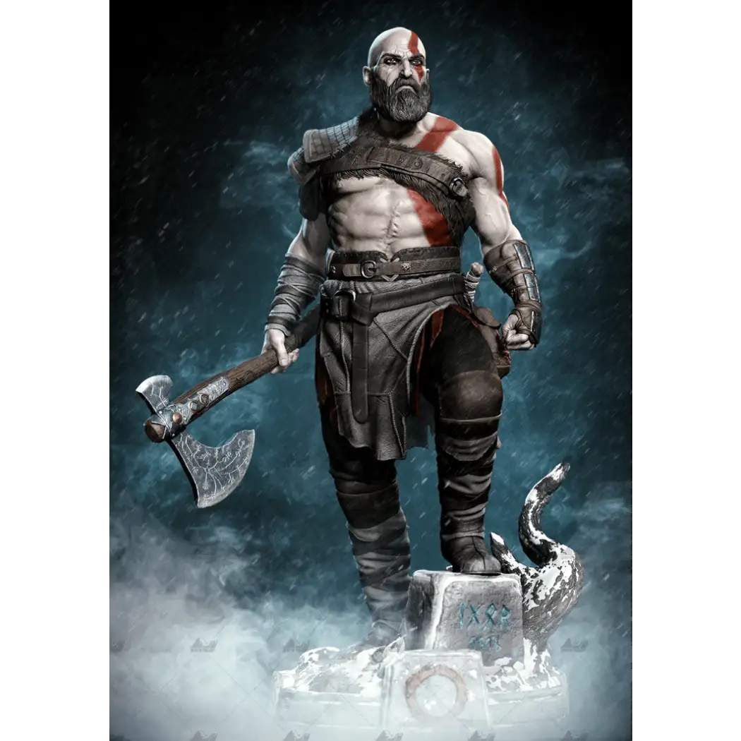 1/18 100mm 3D Print Model Kit Kratos Warrior God of War Unpainted - Model-Fan-Store