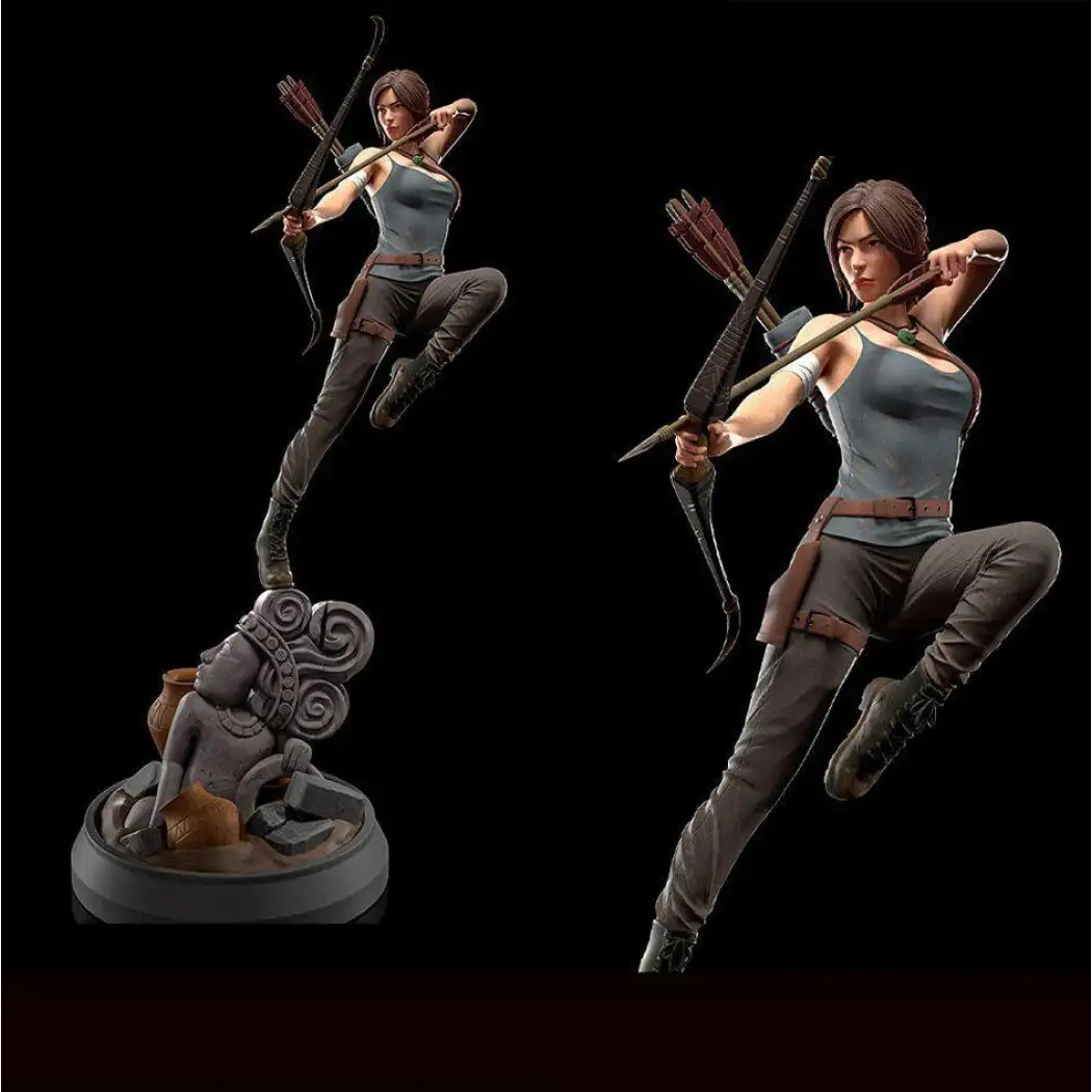 1/18 100mm 3D Print Model Kit Modern Beautiful Girl Lara Warrior Unpainted - Model-Fan-Store