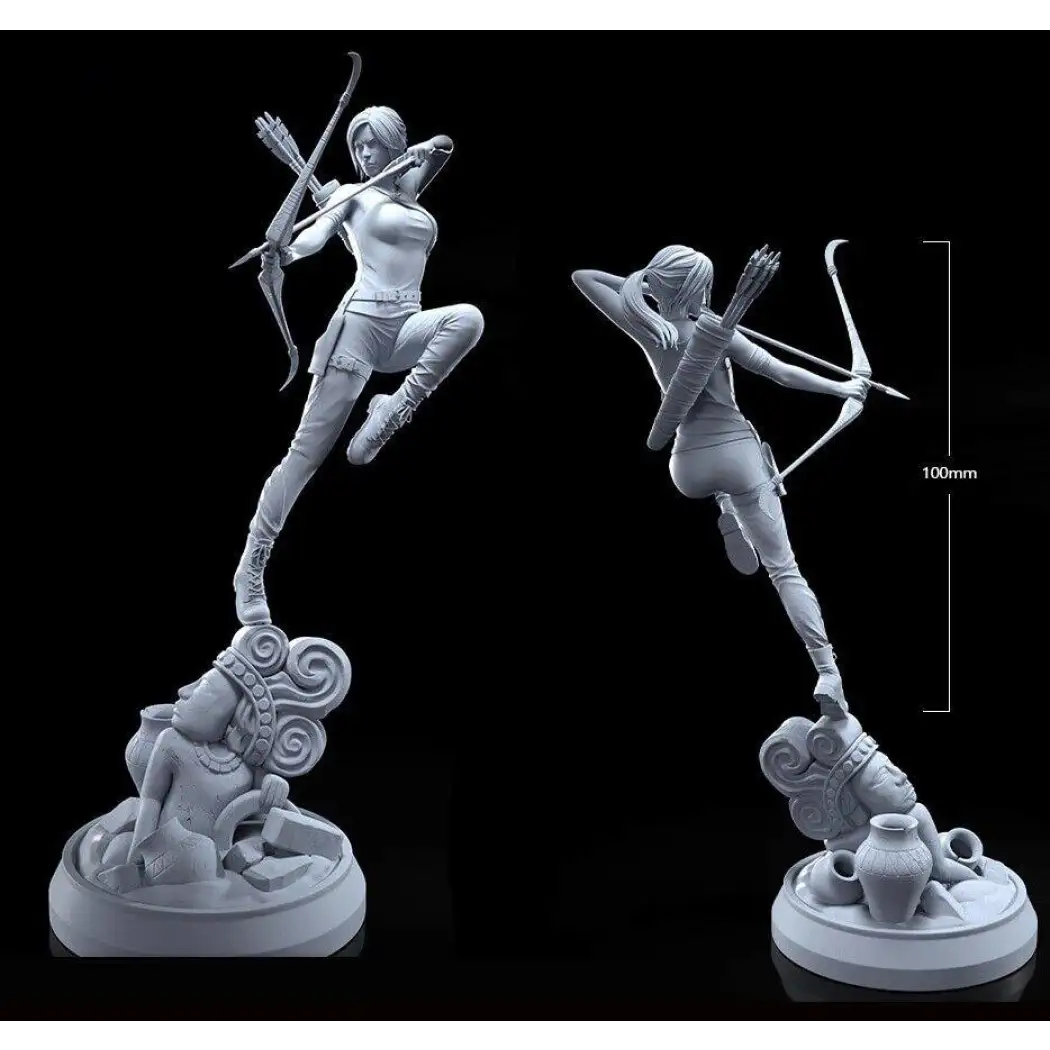 1/18 100mm 3D Print Model Kit Modern Beautiful Girl Lara Warrior Unpainted - Model-Fan-Store