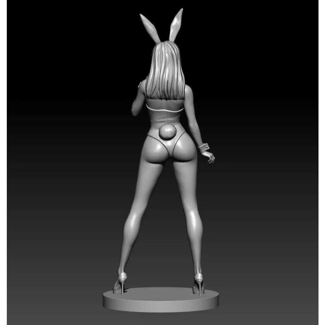 1/18 100mm 3D Print Model Kit Modern Beautiful Girl Rabbit Unpainted - Model-Fan-Store