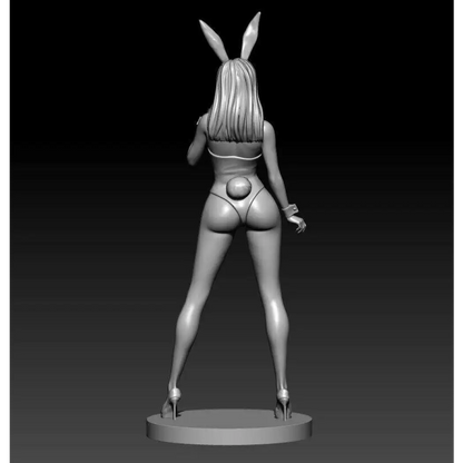 1/18 100mm 3D Print Model Kit Modern Beautiful Girl Rabbit Unpainted - Model-Fan-Store