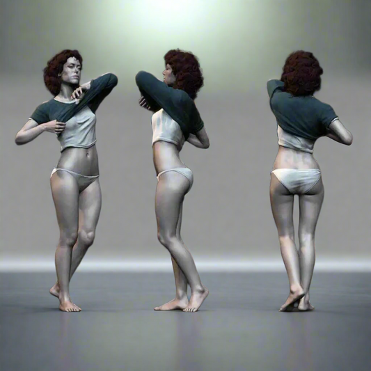 1/35 - 1/6 3D Print Model Kit Beautiful Girl Ellen Alien Unpainted