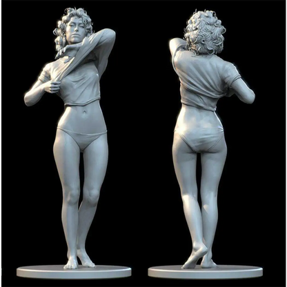 1/18 100mm 3D Print Model Kit Modern Beautiful Girl Woman Unpainted - Model-Fan-Store