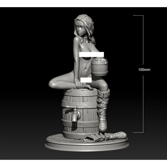 1/18 100mm 3D Print Model Kit Modern Nudes Beautiful Girl Barman Fantasy Unpainted - Model-Fan-Store