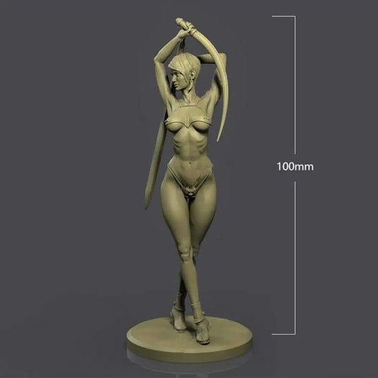 1/18 100mm 3D Print Model Kit Modern Nudes Beautiful Girl Woman Barbarian Unpainted - Model-Fan-Store