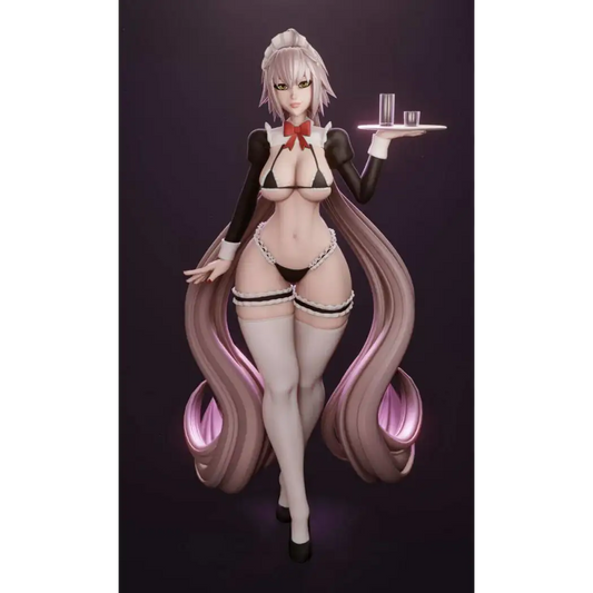 1/18 100mm 3D Print Model Kit Modern Nudes Beautiful Girl Woman Waiter Unpainted - Model-Fan-Store