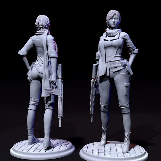 1/18 100mm 3D Print Model Kit Modern Shooter Beautiful Girl Woman Unpainted - Model-Fan-Store