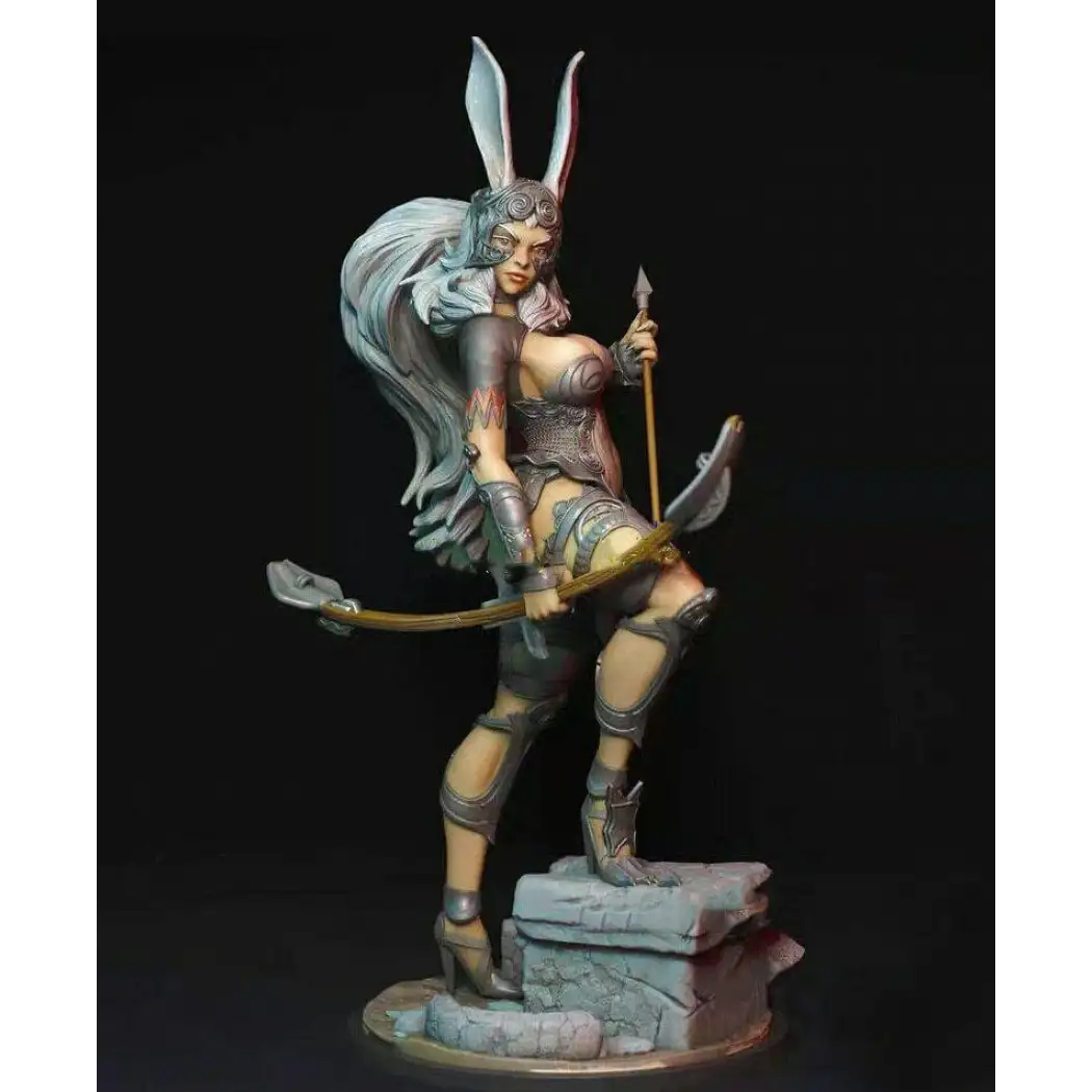 1/18 100mm 3D Print Model Kit Nudes Beautiful Girl Archer Huntress Rabbit Unpainted - Model-Fan-Store