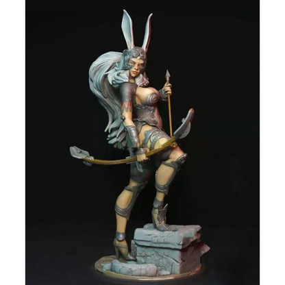 1/18 100mm 3D Print Model Kit Nudes Beautiful Girl Archer Huntress Rabbit Unpainted - Model-Fan-Store