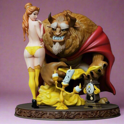 1/18 100mm 3D Print Model Kit Beautiful Girl Beauty & the Beast Unpainted