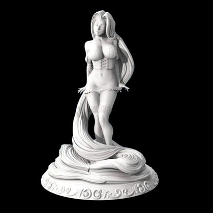1/18 100mm 3D Print Model Kit Nudes Beautiful Girl Woman Rapunzel Unpainted - Model-Fan-Store