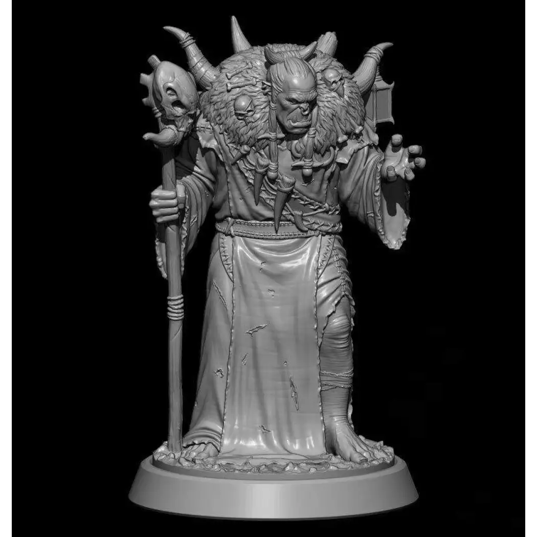 1/18 100mm 3D Print Model Kit Orc Necromancer Shaman Warcraft Unpainted - Model-Fan-Store