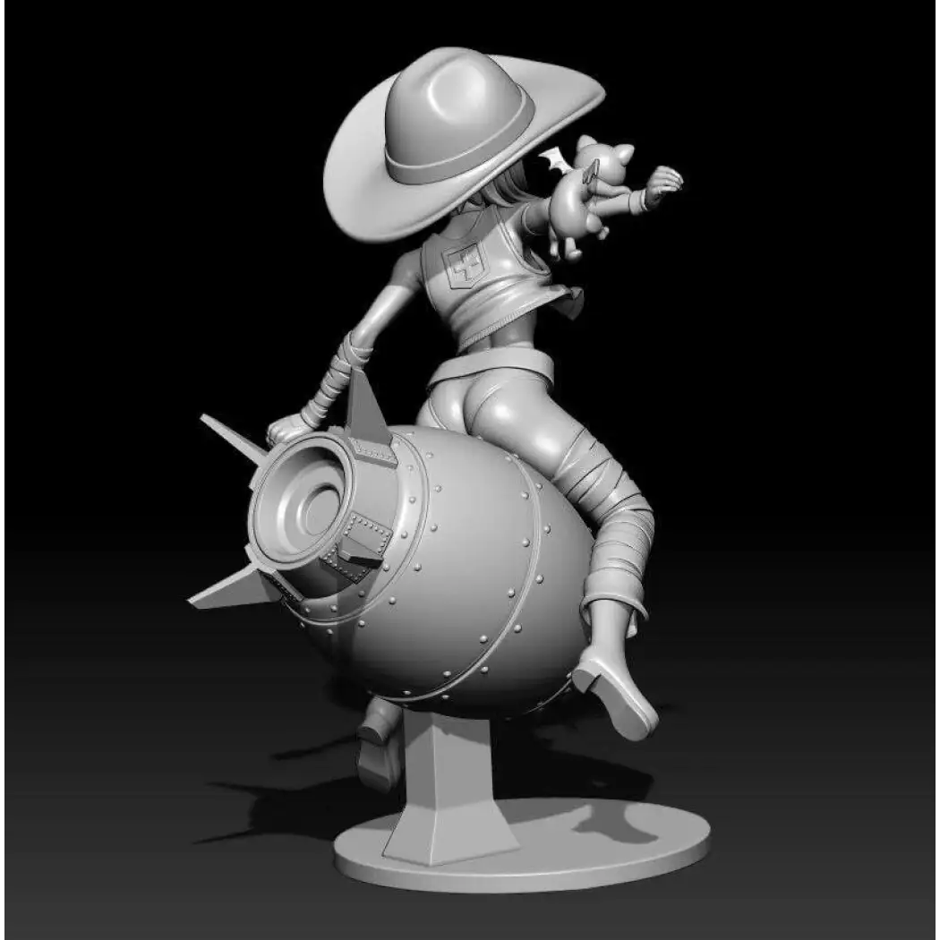 1/18 100mm 3D Print Model Kit Rocket Beautiful Girl Fantasy Unpainted - Model-Fan-Store