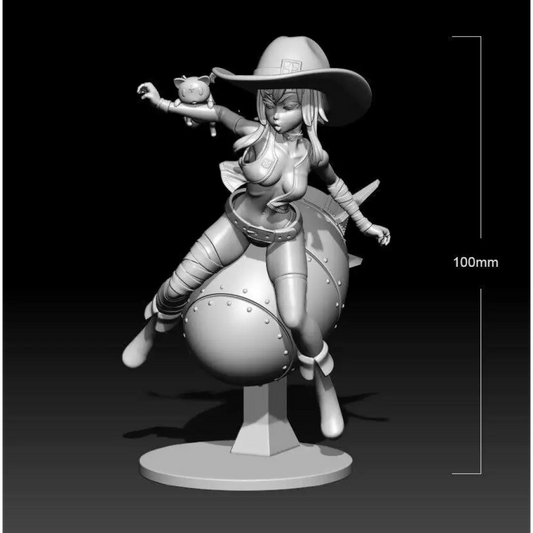 1/18 100mm 3D Print Model Kit Rocket Beautiful Girl Fantasy Unpainted - Model-Fan-Store