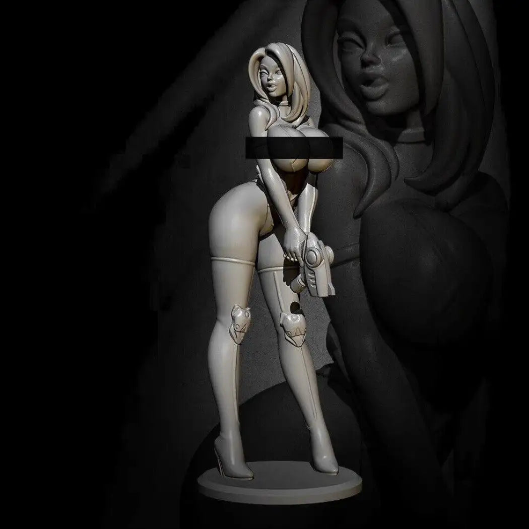 1/18 100mm 3D Print Model Kit Space Nudes Beautiful Girl Woman Spy Unpainted - Model-Fan-Store